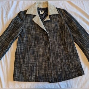 Lida Baday Dark AcademiaOffice Professional Wear Blazer Wool Blend  Twees Size 4